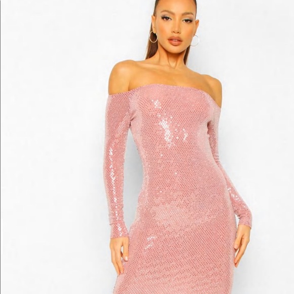 NWT Light pink sequins dress - Picture 4 of 5